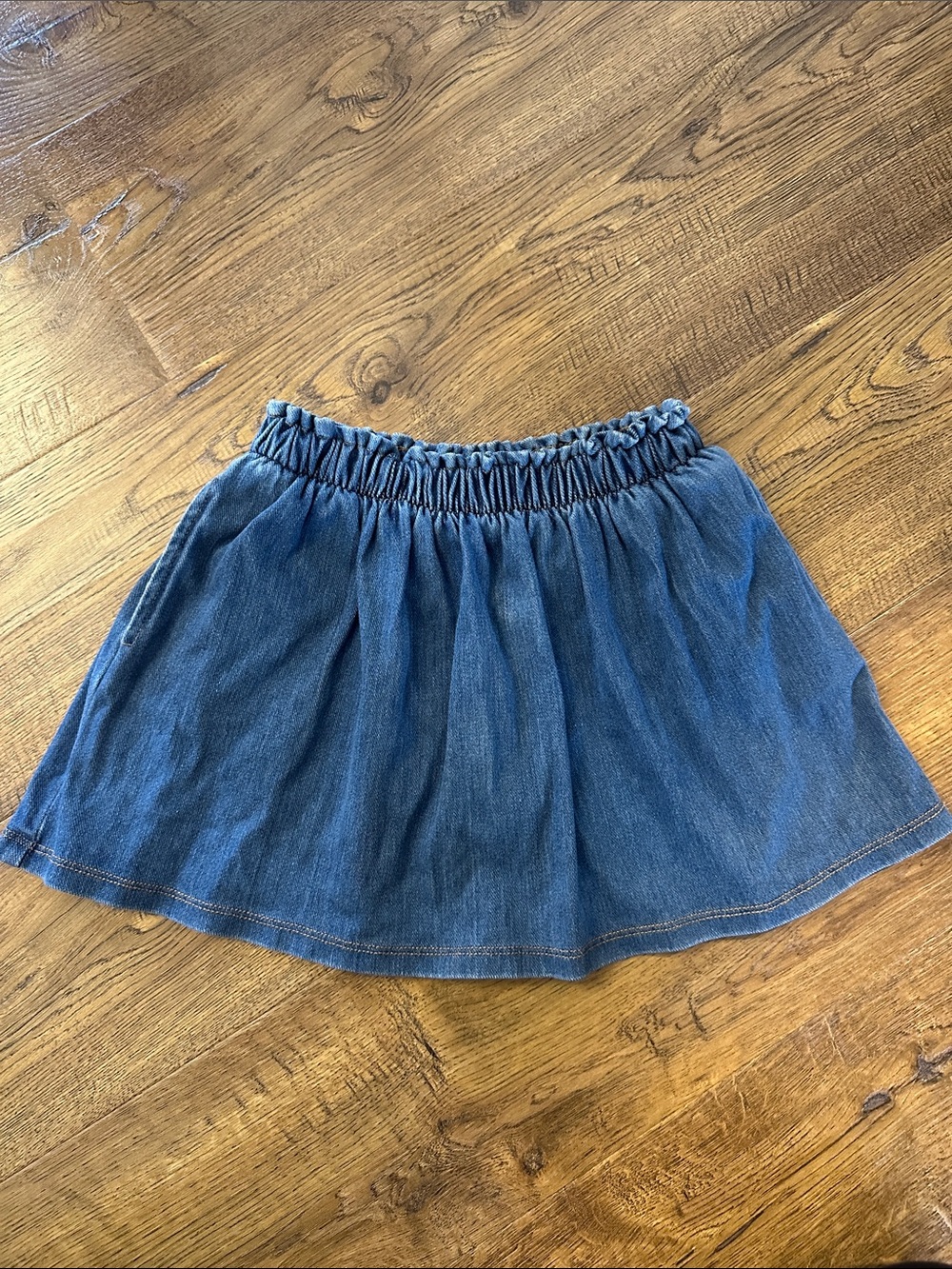 Little Sleepies Midwash Blue Denim Skort Size 6 Bamboo Pocket Skort